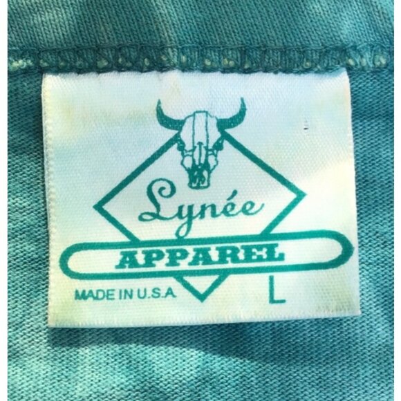 Turquoise Dreamcatcher Feather Graphic T-Shirt L Tie-dye Lynde Apparel Boho - Picture 6 of 6